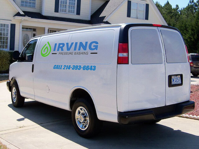 irving pressure washing van